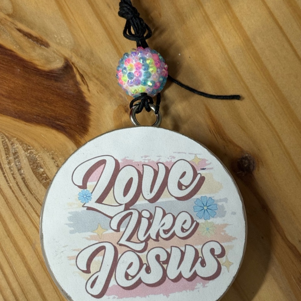 Love Like Jesus Car Freshie with Beaded Accent(Caramel Coffee Whip)